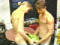 Gays fucking watermelon